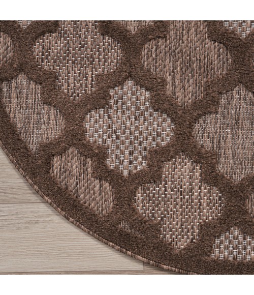 Nourison Home Easy Care Brown NES01 4 ft. Round Rug