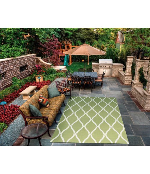 Nourison Home & Garden Area Rug RS089 Green 10' x 13'