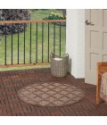 Nourison Home Easy Care Brown NES01 4 ft. Round Rug
