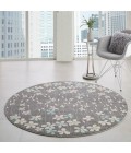Nourison Tranquil Round Area Rug TRA04-Grey/Beige
