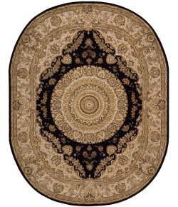 Nourison 2000 - 2233 Black Area Rug 7 ft. 6 X 9 ft. 6 OVAL