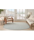 Nourison Courtyard Ivory Aqua COU01 5 ft. X 8 ft. Oval Rug