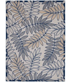 Nourison Aloha - Alh18 Ivory Navy Area Rug 12 ft. X 15 ft. Rectangle