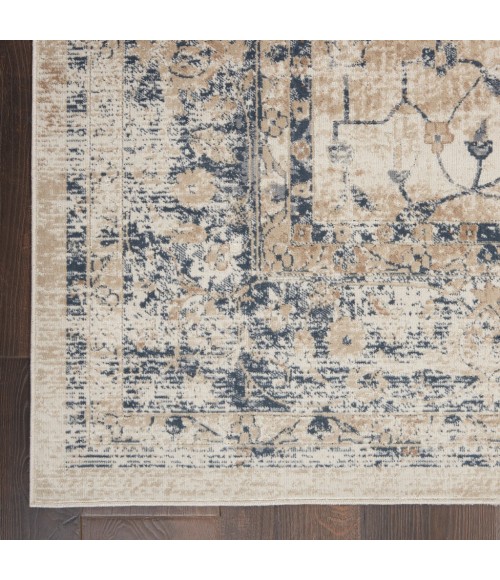 kathy ireland Home Malta Area Rug MAI11-Ivory/Blue