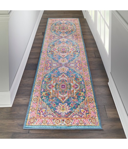 Nourison Passion Runner Area Rug PSN20-Teal Multicolor