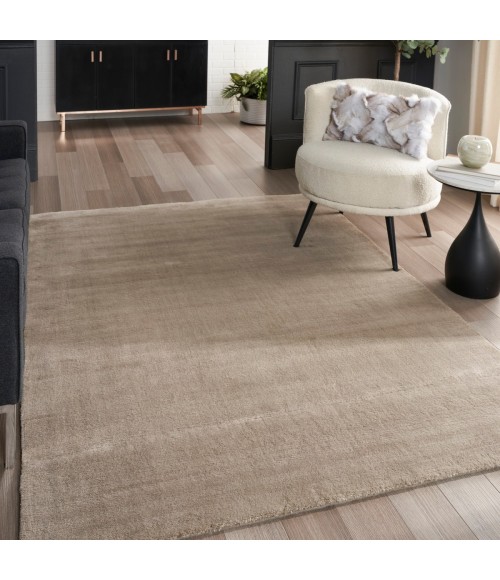Nourison Plush Cloud Taupe PLC01 5 ft. X 7 ft. Rect. Rug