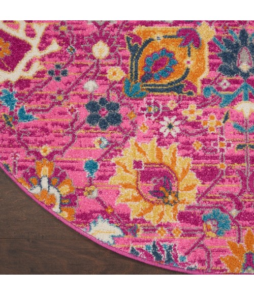Nourison Passion Area Rug PSN01 Fuchsia 4' Round