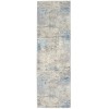 Nourison Home Solace SLA01 Ivory/Grey/Blue 2 ft. 3 in. X 7 ft. 3 in. Area Rug