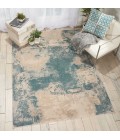 Nourison Maxell Area Rug MAE13-Ivory/Teal
