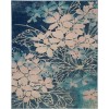 Nourison Tranquil(Traql) - Tra08 Navy Pink Area Rug 8 ft. X 10 ft. Rectangle