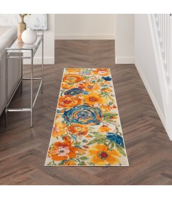 Nourison Allur - Alr07 Ivory Multicolor Area Rug 2 ft. 3 X 7 ft. 6 Rectangle