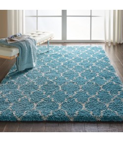 Nourison Amore - Amor2 Aqua Area Rug 5 ft. 3 X 7 ft. 5 Rectangle