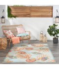 Waverly Wav01/Sun & Shade Area Rug SND92 Light Blue 4'3" x 6'3"