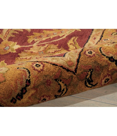Nourison Jaipur Round Area Rug JA17-Burgundy