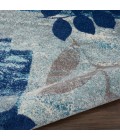 Nourison Tranquil Round Area Rug TRA01-Navy/Light Blue