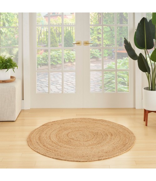Nourison Natural Jute Natural NJT03 5 ft. X Round Rug