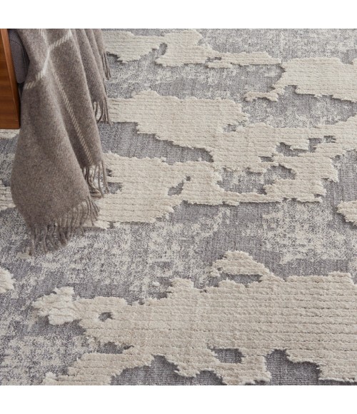 Nourison TEXTURED CONTEMPORARY Area Rug Nourison Textured Contemporary Area Rug TEC01-Ivory/Grey