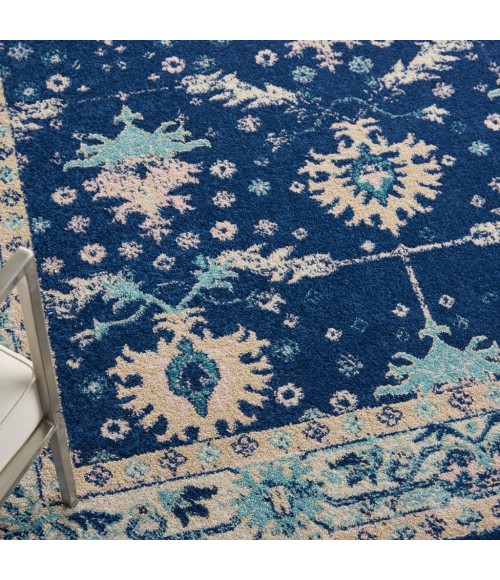 Nourison Tranquil Area Rug TRA10-Navy/Ivory
