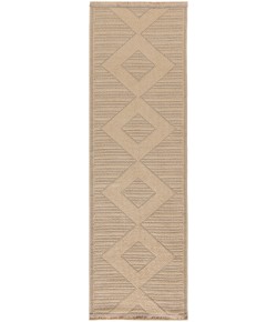 Nourison Washable Jute 2ft. 3in. x 7ft. 6in. Natural Beige Modern Indoor Rug