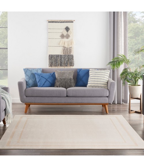 Nourison Home Nourison Essentials Ivory Gold Rug NRE02 5 ft. Square - Rugs Town Nourison Home Nourison Essentials Ivory Gold NRE02 5 ft. Square Rug