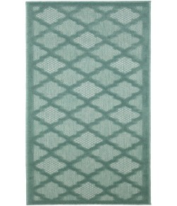 Nourison Easy Care Aqua Teal NES01 2 ft. X 6 ft. Rectangle Rug