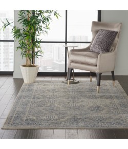 kathy ireland Home Ki25 Malta - Mai12 Ivory Blue Area Rug 3 ft. 11 X 5 ft. 7 Rectangle