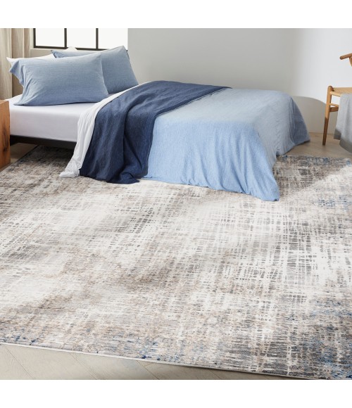 Calvin Klein Infinity Area Rug IFN01 Blue Multicolor