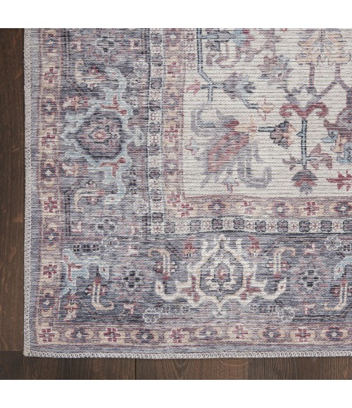 Nicole Curtis Machine Washable Series 1 Area Rug SR104 Grey