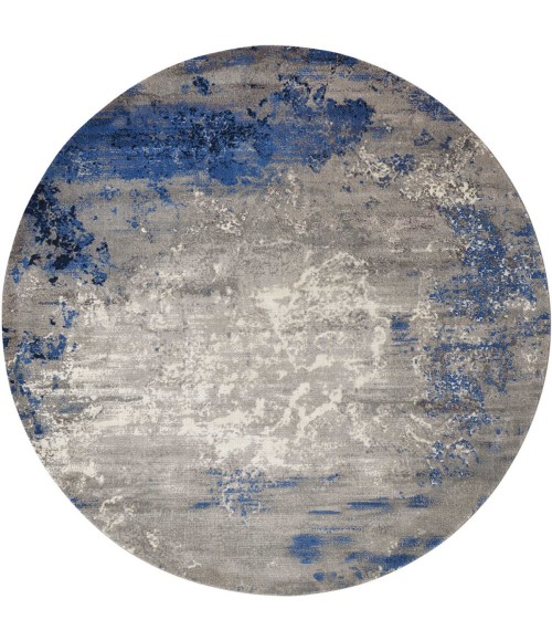 Nourison Twilight Round Area Rug TWI22 Blue/Grey 8' Round