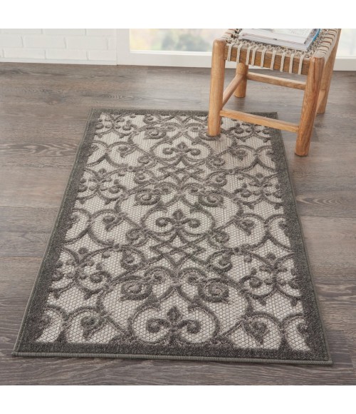 Nourison Aloha Area Rug ALH21-Grey/Charcoal