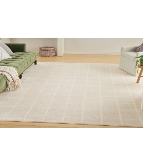Nourison Serenity Home Ivory Cream SRH05 7 ft. 10 in. X 9 ft. 10 in. Rectangle Rug