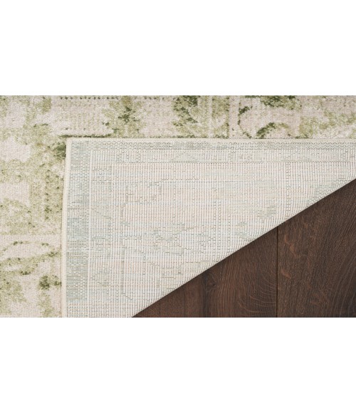 Nourison Astra Machine Washable Ivory Green ASW12 6 ft. 7 in. X 9 ft. Rectangle Rug