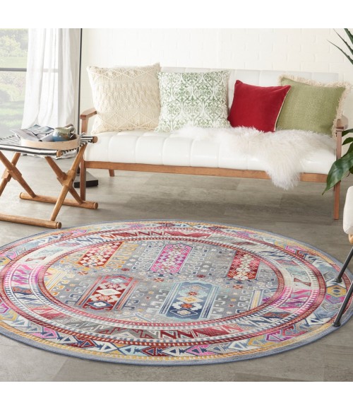 Nourison VINTAGE KASHAN Area Rug Nourison Vintage Kashan Area Rug VKA06-Grey/Multi