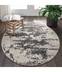 Nourison Maxell - Mae07 Ivory Grey Area Rug 5 ft. 3 X Round