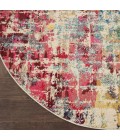 Nourison Celestial Round Area Rug CES13-Pink/Multicolor