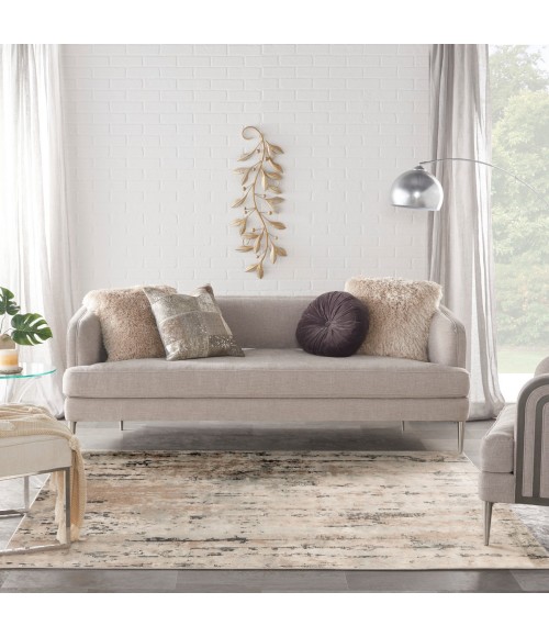 Nourison Quarry Beige Grey QUA01 8 ft. X Square Rug