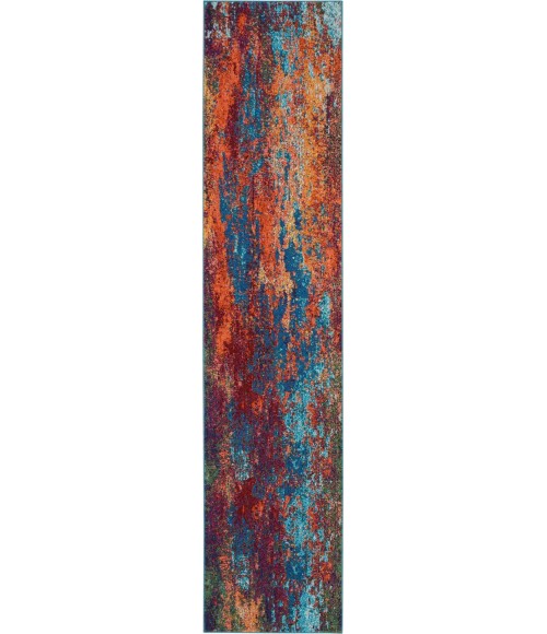 Nourison CELESTIAL Area Rug Nourison Celestial Runner Area Rug CES08-Atlantic