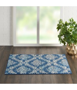 Nourison Tranquil(Traql) - Tra09 Navy Light Blue Area Rug 2 ft. X 4 ft. Rectangle