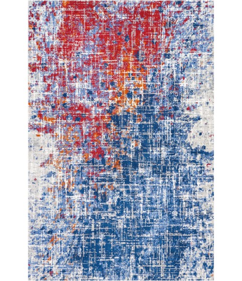Nourison Twilight Area Rug TWI25 Red/Blue 5'6" x 8'