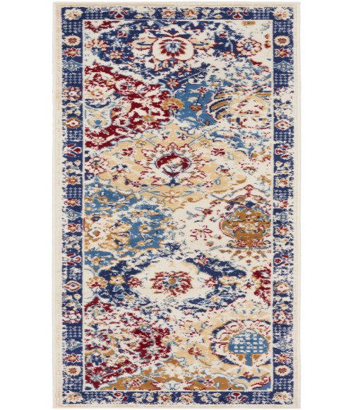 Nourison Grafix Blue Multicolor GRF31 2 ft. 3 in. X 7 ft. 6 in. Rectangle Rug