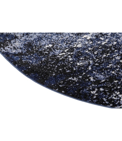 Nourison Passion Light Blue Black PSN10 4 ft. Round Rug