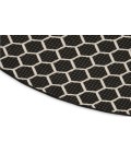 Nourison Reversible Indoor Outdoor Black RVB01 8 ft. Round Rug