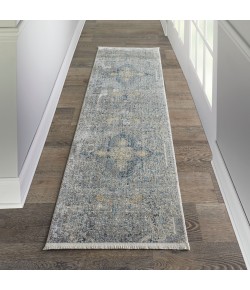 Nourison Lustrous Weave - Luw04 Blue Grey Area Rug 2 ft. 2 X 7 ft. 6 Rectangle