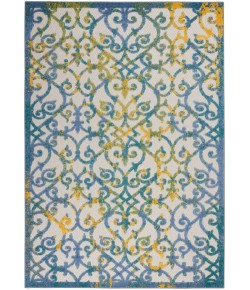 Nourison Aloha - Alh21 Ivory Blue Area Rug 6 ft. X 9 ft. Rectangle