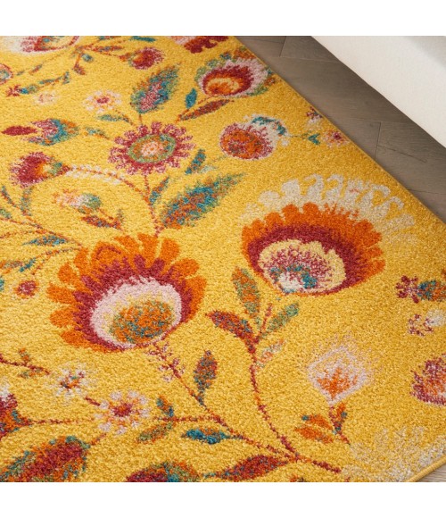 Nourison Allur Area Rug ALR08-Yellow Multicolor