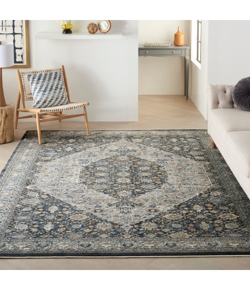 Nourison STARRY NIGHTS Area Rug Nourison Starry Nights Area Rug STN11-Grey/Blue