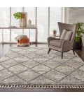 Nourison Scandinavian Shag Ivory/Grey SCN01 7 ft. 10 in. X 10 ft. 6 in. Rect. Rug