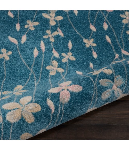 Nourison Tranquil Round Area Rug TRA04-Turquoise