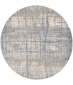 Calvin Klein Ck950 Rush - Ck950 Ivory Blue Area Rug 8 ft. X Round