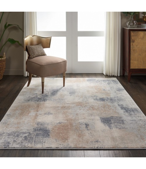 Nourison Rustic Textures Beige Grey RUS02 6 ft. X 9 ft. Rect. Rug